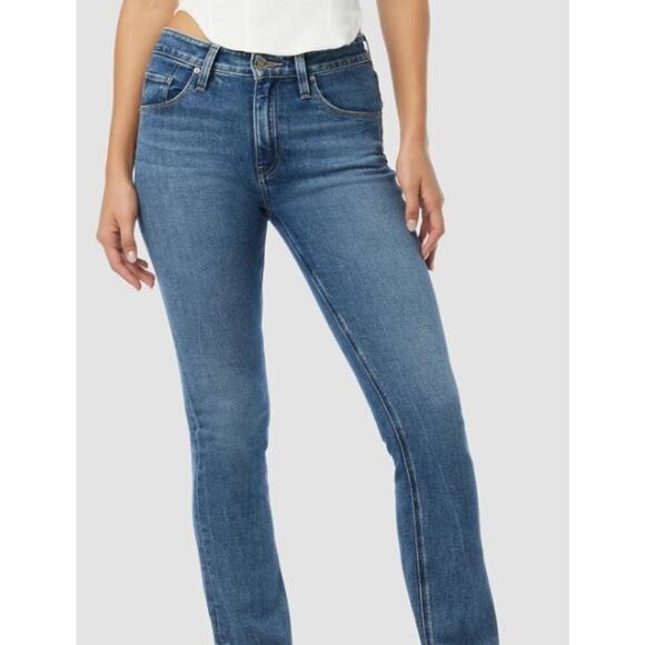 Hudson Jeans 31 Barbara High Rise Straight Leg Lottery Stretch Denim Logo - Picture 2 of 12